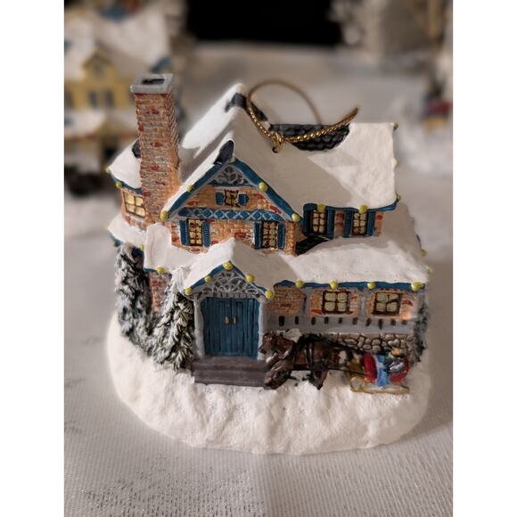 Thomas Kinkade Winter Memories Illuminated Ornament Collection 2000 – Lot of... - Picture 6 of 16